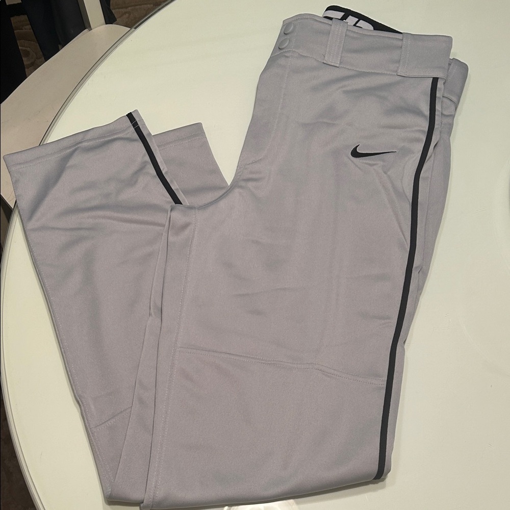 Nike Men's Gray with black piping baseball  Pants